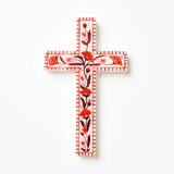 Jones & Co | Samira Large Cross - Pink Flower