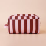 Fox & Fallow | Wash Bag - Burgundy Stripe