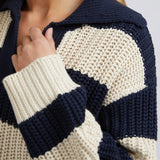 Foxwood | Estella Stripe Knit - Navy & Off White