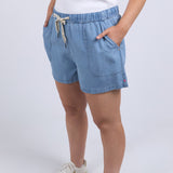 Elm | Elliot Chambray Short - Mid Blue Wash