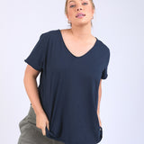 Elm | Pima Vee Tee - Navy