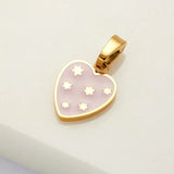 Zafino | Heart & Star Charm - Pink