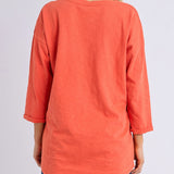 Elm | Annie 3/4 Sleeve Tee - Burnt Orange