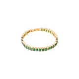 Fairley | Green Emerald Cut Tennis Bracelet