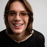 Szade | Slim Sunglasses - Matte Champagne / Jade