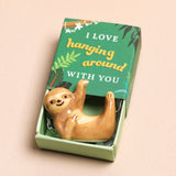 Lisa Angel | Tiny Matchbox Ceramic Token - Sloth