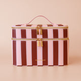 Fox & Fallow | Classic Vanity Case - Burgundy Stripe