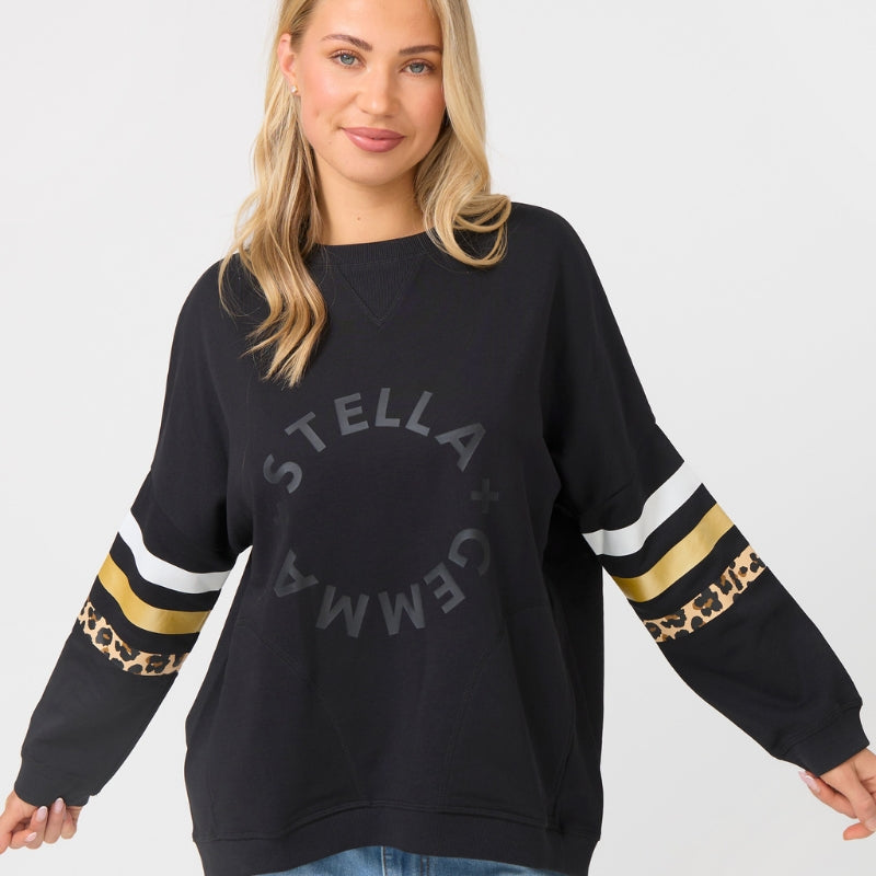 Stella + Gemma | Newport Pocket Sweat - Black Rotation