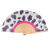 Fisura | Cow Print Fan - White/Black/Pink