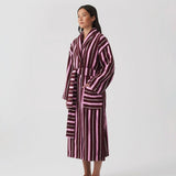 Hommey | Stripe Terry Robe - Ruby