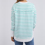 Foxwood | Simplified Stripe Crew - Green