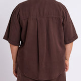 Elm | Bliss Washed Shirt - Chocolate