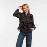 Urban Luxury | Chiffon Blouse - Chocolate