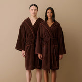 Hommey | Hooded Marle Robe - Cedar