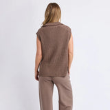 Foxwood | Zip Knit Vest - Brown
