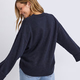 Elm | Annie Intarsia Knit - Navy