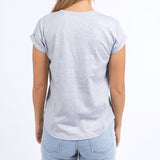 Foxwood | Bodie Metallic Tee - Grey Marle