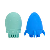 Annabel Trends | Silicone Bath Brush - Rocket & Squid