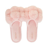 Annabel Trends | Cosy Luxe Pom Pom Slippers - Pink Quartz