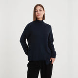 Tirelli | Asymmetric Hem Knit - Navy