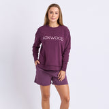 Foxwood | Simplified Metallic Crew - Plum