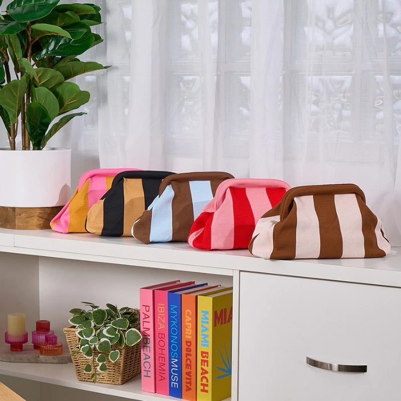 Annabel Trends | Dumpling Clutch - Orange/Pink