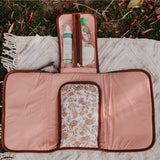 OiOi | Change Mat Clutch - Peach Paisley/Tan