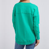 Foxwood | Simplified Metallic Crew - Bright Green