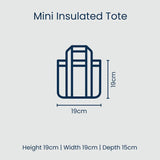 Project Ten | Mini Insulated Tote - Green Blue Stripe