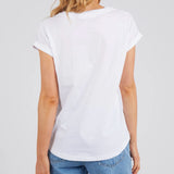 Foxwood | Manly Vee Tee - White