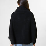 Stella + Gemma | Polo Neck Poncho - Black