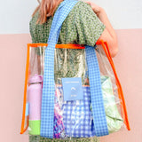 The Somewhere Co | Blue & Orange Cheeky Tote Bag