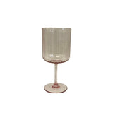 Ribbed Acrylic Wine Glass - Pink