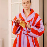 Hommey | Terry Robe - Grapefruit Stripes