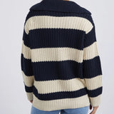 Foxwood | Estella Stripe Knit - Navy & Off White