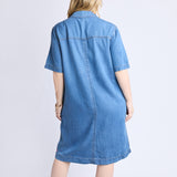 Elm | Cora Denim Dress - Mid Blue Wash