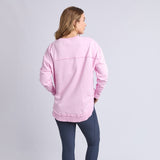 Foxwood | Simplified Metallic Crew - Bright Pink