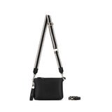 Callie 3 Compartment Crossbody Bag - Black