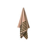 Aura | Palma Stripe Bath Towel - Caper / Shell