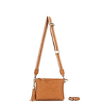 Callie 3 Compartment Crossbody Bag - Tan