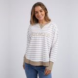 Foxwood | Simplified Stripe Crew - Natural