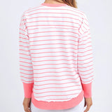 Foxwood | Simplified Stripe Crew - Neon Pink