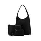 Black Caviar Designs | Sara Hobo Handbag 3pc - Black