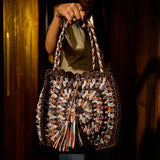 Sage x Clare | Solara Raffia Bag - Umber