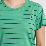 Stella + Gemma | Classic Tee - Green/Navy Stripe