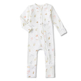 Snuggle Hunny | Organic Snugglesuit Convertible Romper - Garden Friends