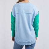 Foxwood | Simplified Colour Block Crew - Blue