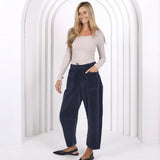 Monaco Jeans | Leo Barrel Cord Jeans - Navy