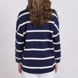 Stella + Gemma | Newport Relaxed Crew - Navy Stripe