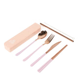 The Somewhere Co | Cutlery Kit - Rose Gold/Lilac